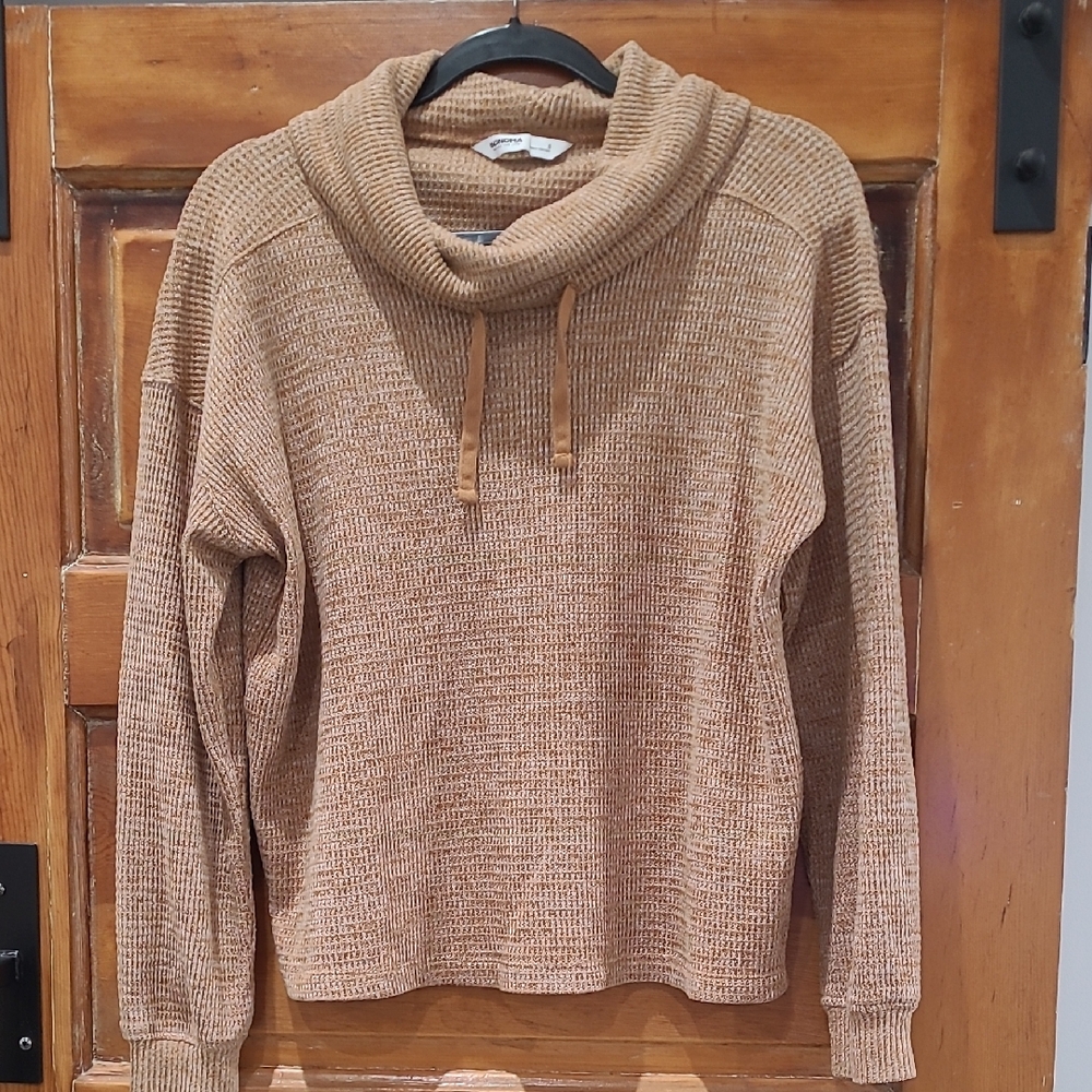 Sonoma Women's Cowl Neck Sweater - Warm Brown